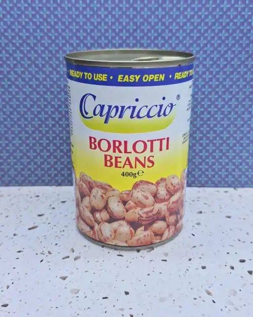  Capriccio Borlotti Beans, Packed in Italy from imported ingredients.